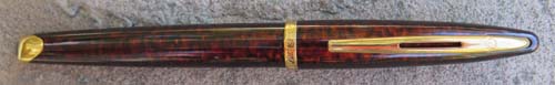 WATERMAN's CARENE FOUNTAIN PEN IN AMBER SHIMMER WITH VERY BROAD 18K NIB